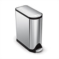 45 Liter Brushed Stainless Steel Step Trash Can L344