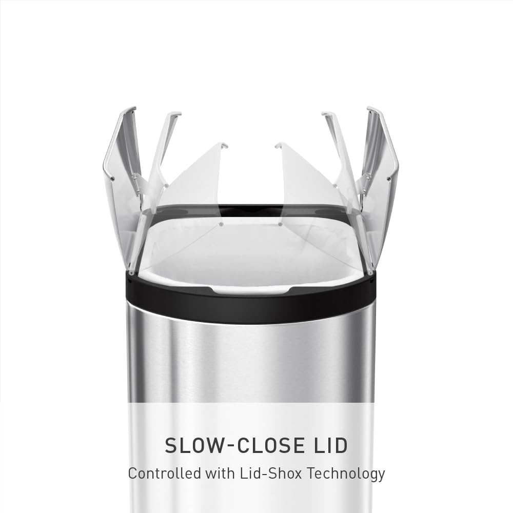 45 Liter Brushed Stainless Steel Step Trash Can L344
