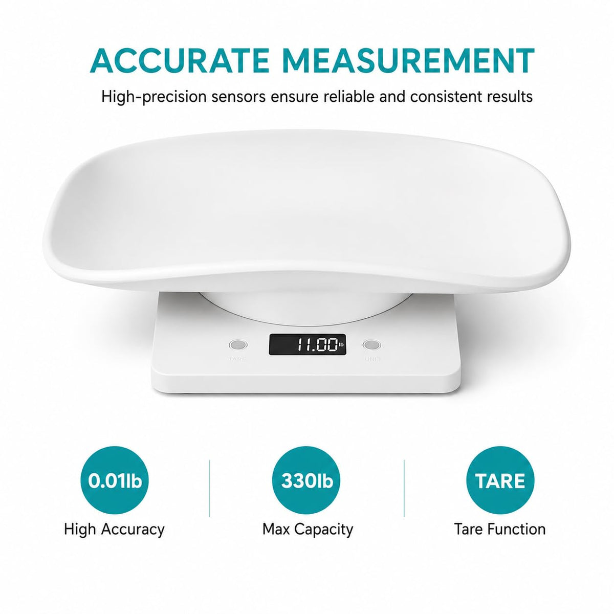 Digital Pet Scale with Removable Tray & Tape Measure W59709