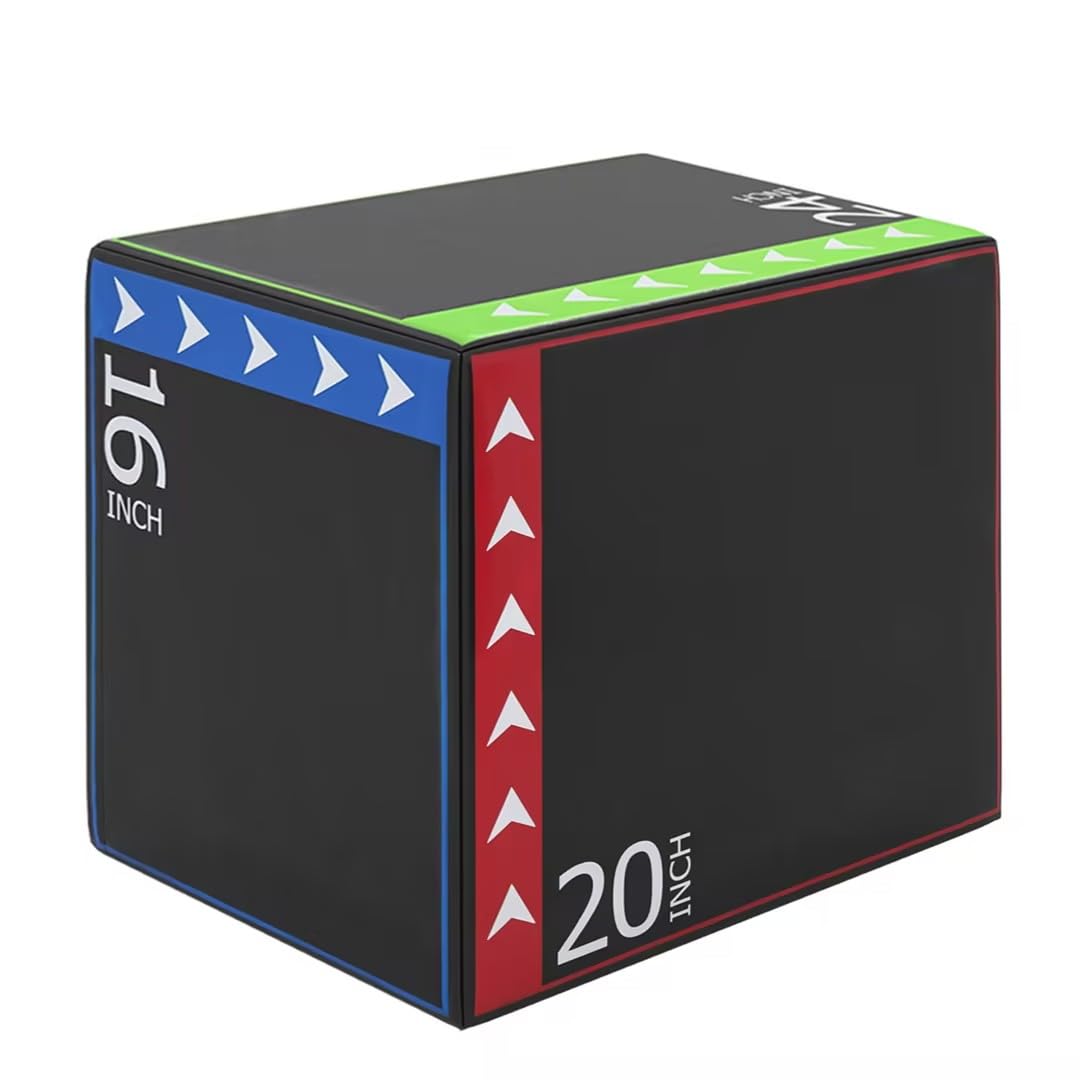 3 in 1 Plyometric Jump Box 16/20/24 Inch Soft Foam D6182