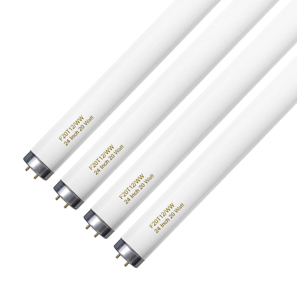 20 Watt Soft Warm White T12 Fluorescent Tube Light Bulb 24 Inch 4 Count V669