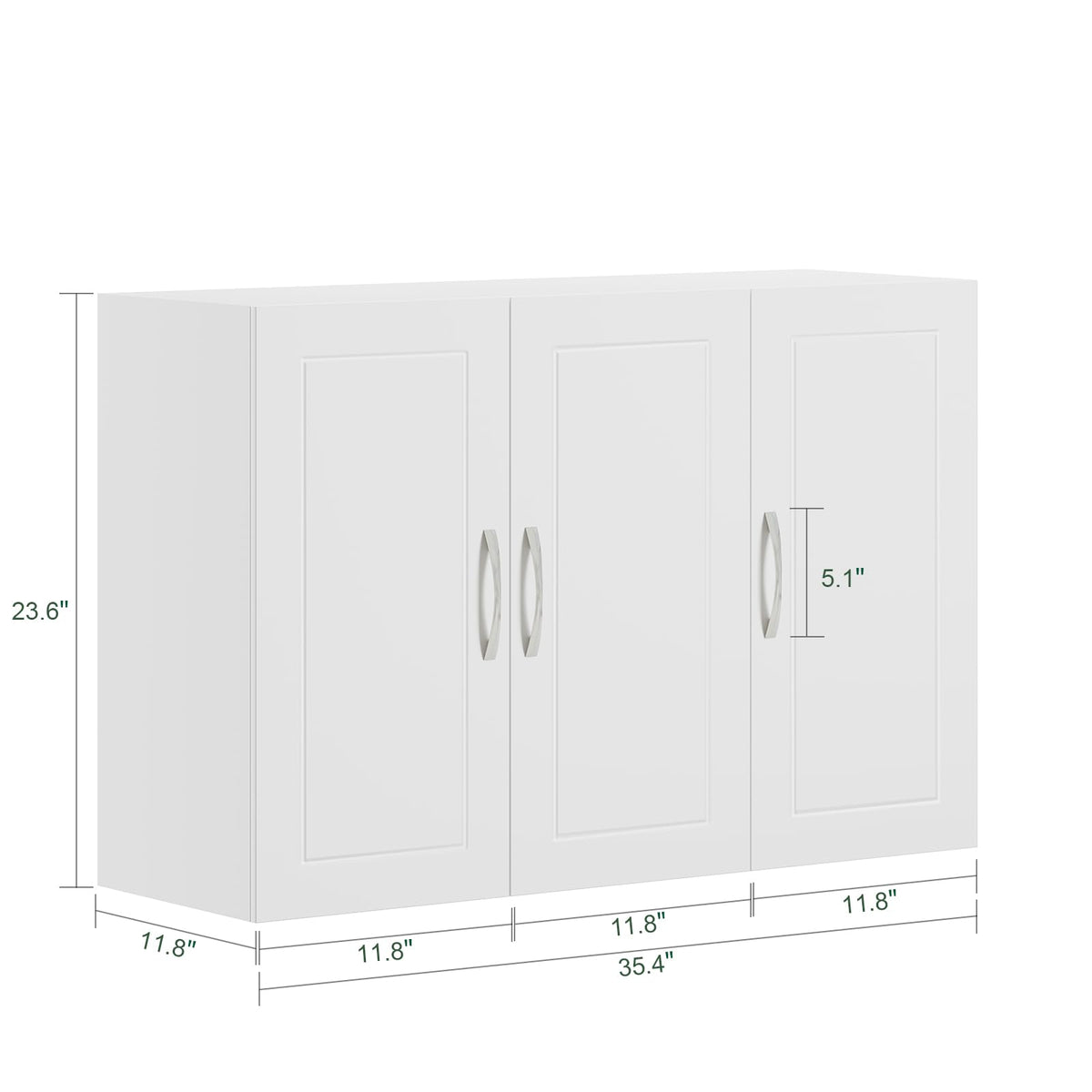 White 3-Door Bathroom Wall Cabinet P922