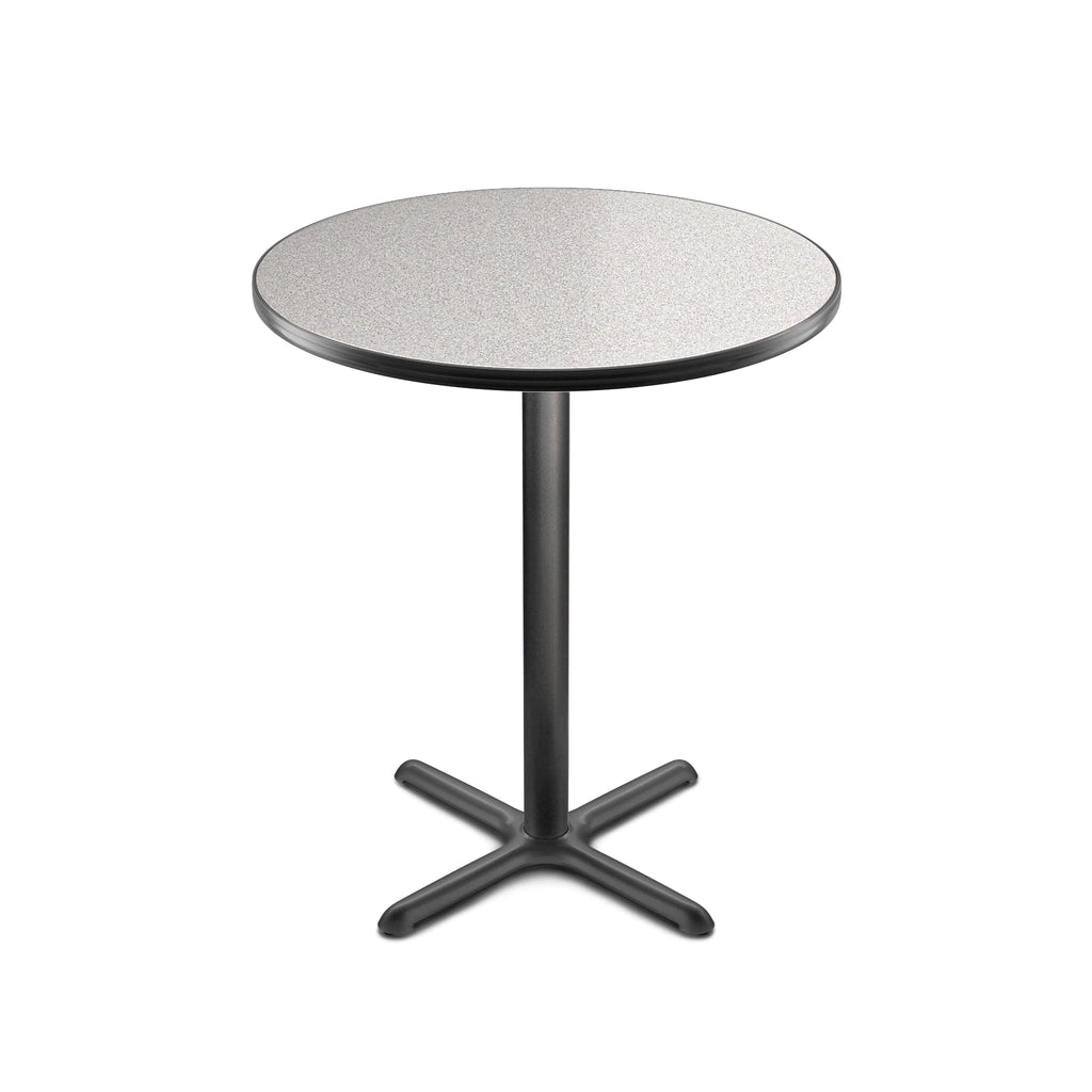 Round 36 in Diameter 42 in Bar Height Black Frame Gray Laminate Cafe Table B679083