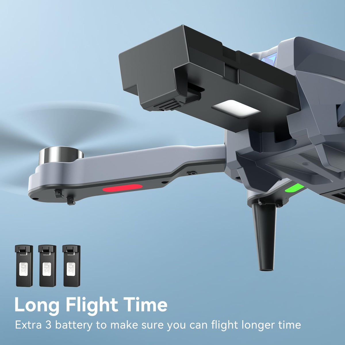 Foldable Mini Drone with Camera 1080P, 3 Batteries I480