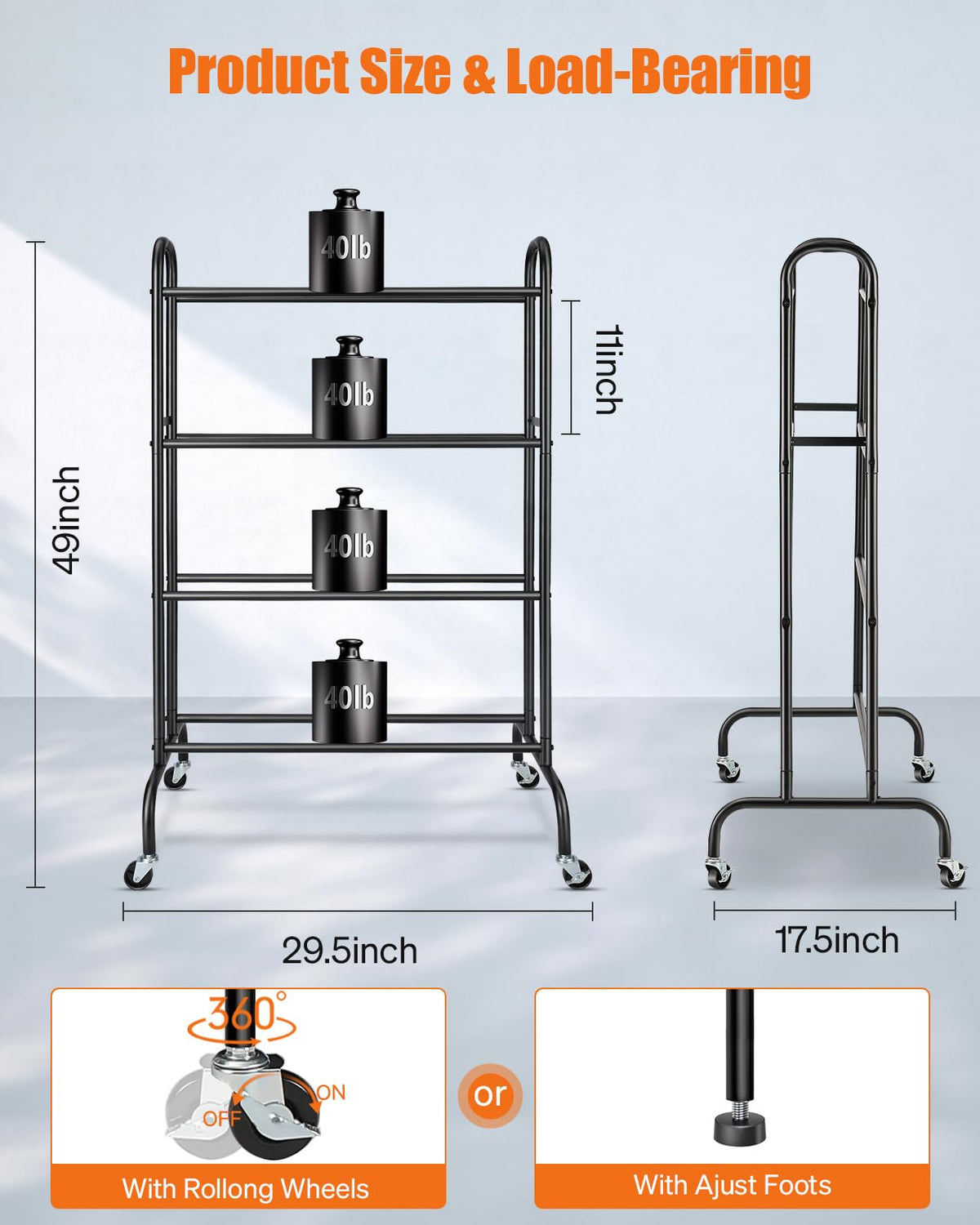 3D Printer Filament Storage Rack with Wheels X136