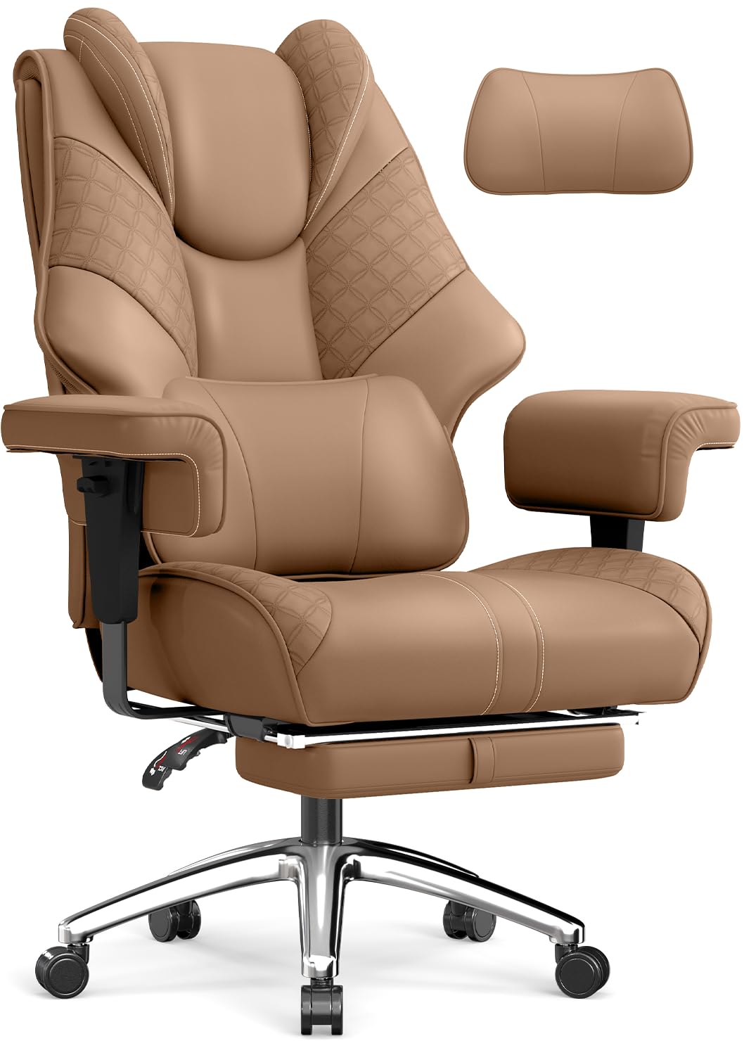 Big and Tall Executive Office Chair with Footrest and Lumbar Support S221