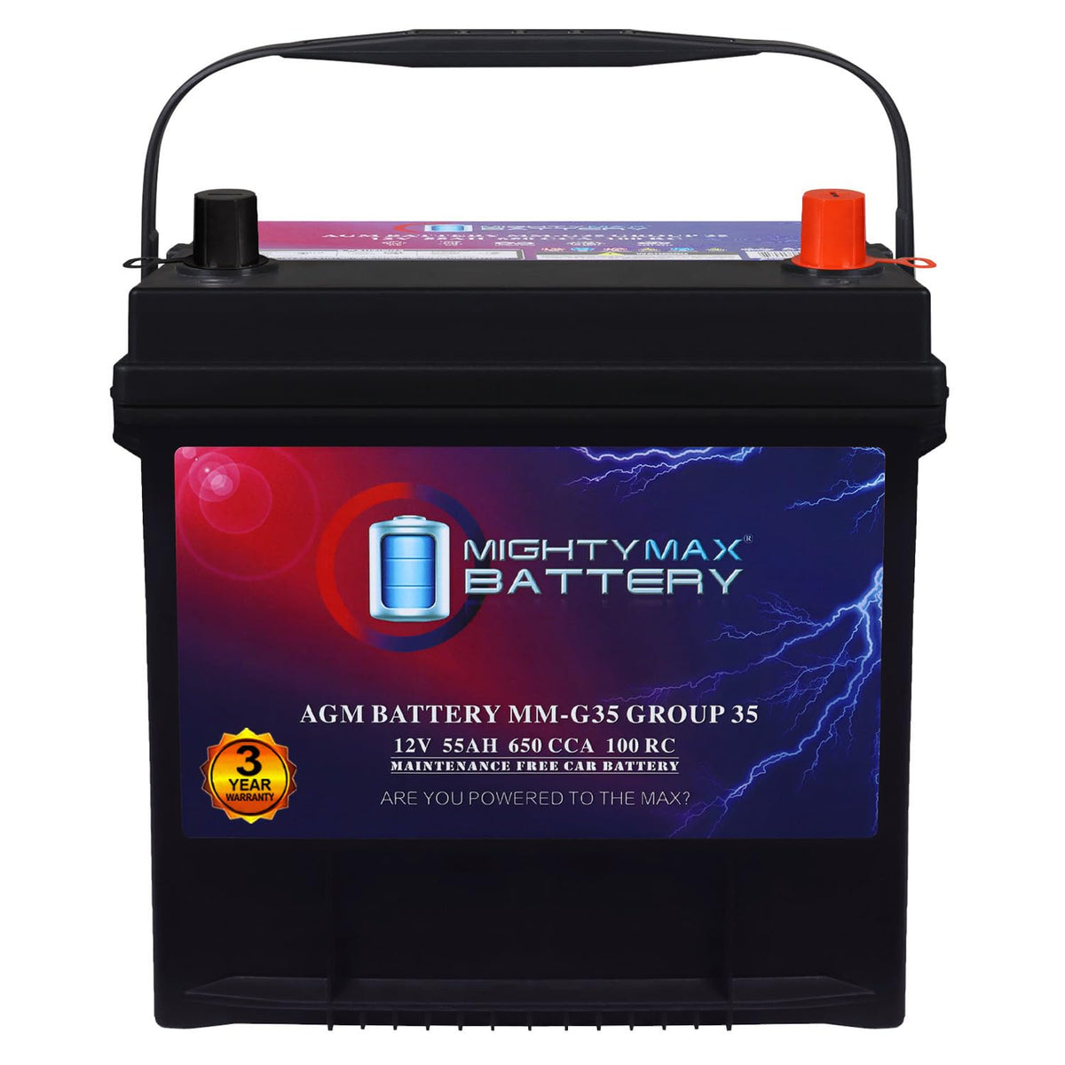 12V 55Ah AGM Replacement Battery D853