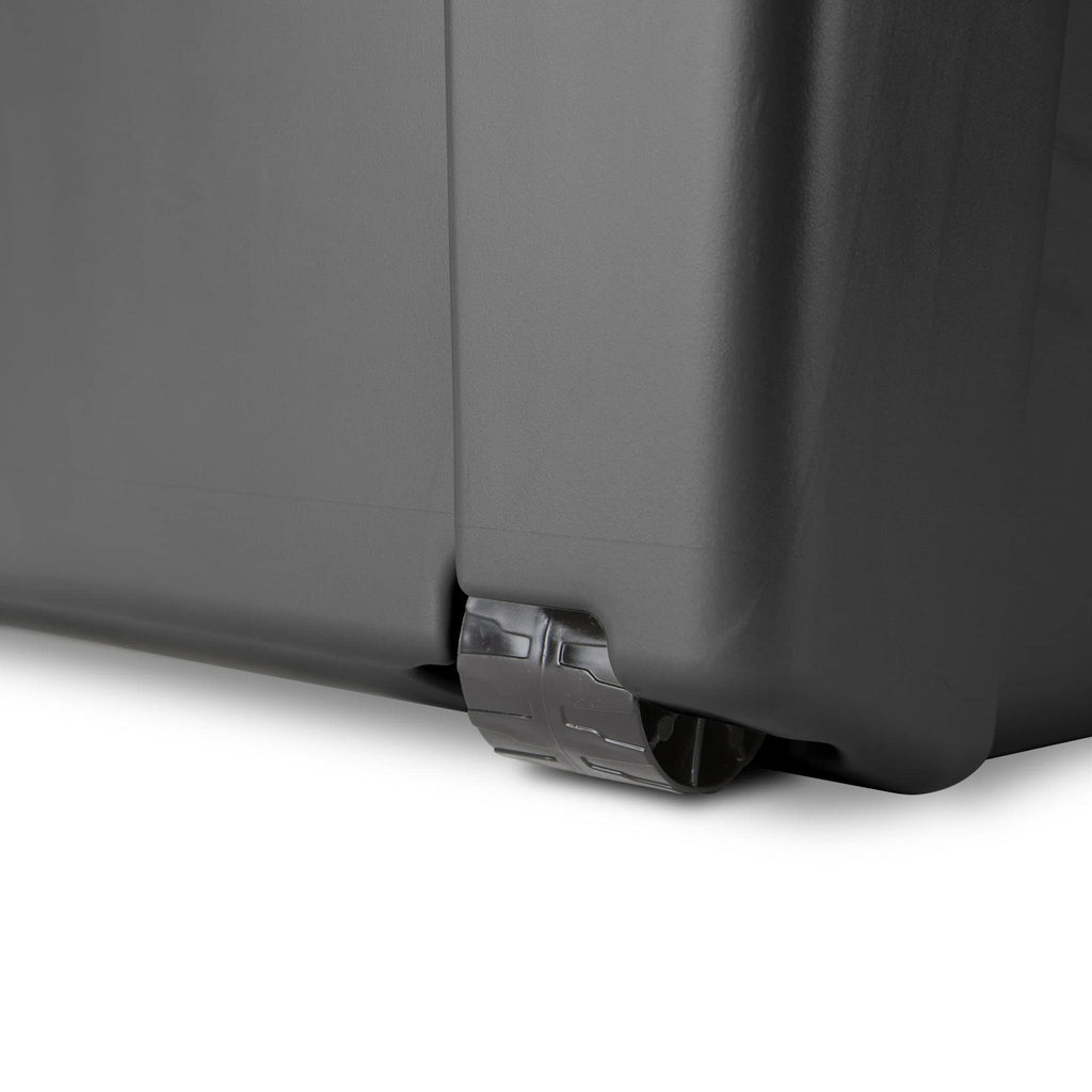 16 Gallon Black Plastic Storage Trunk with Wheels V823453