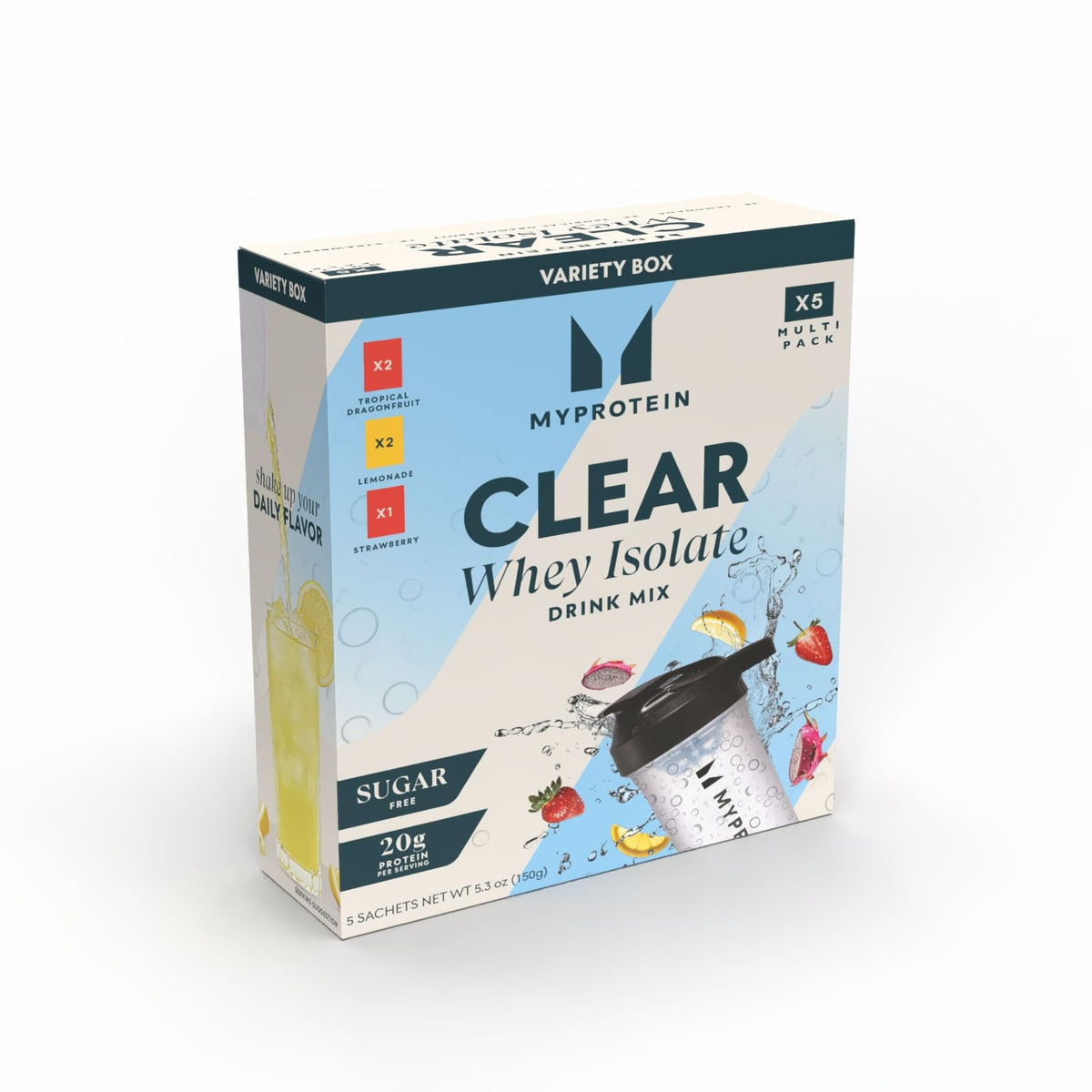 Clear Whey Isolate Protein Powder Drink Mix 5 Count Variety Pack J70592