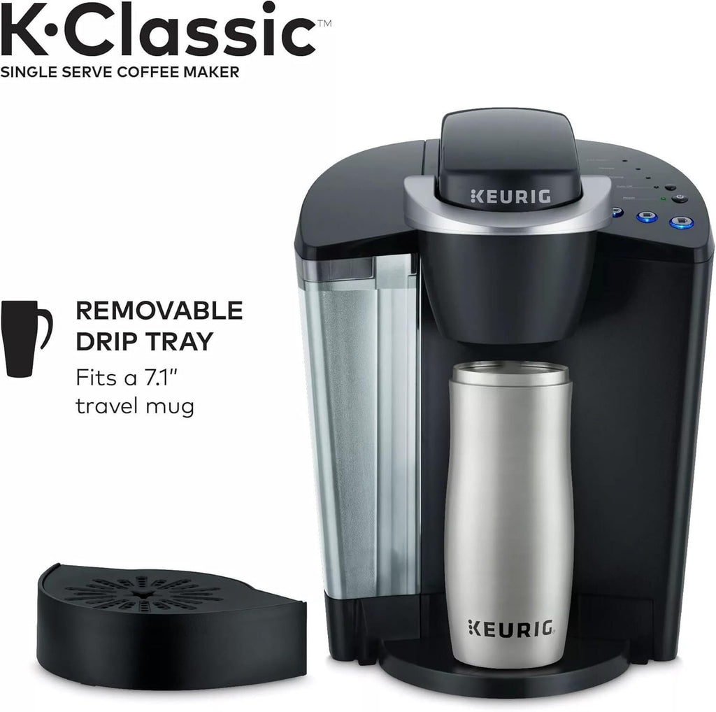 Single Serve K-Cup Pod Coffee Maker, 3 Brew Sizes, 48oz Removable Reservoir, Black Q3462