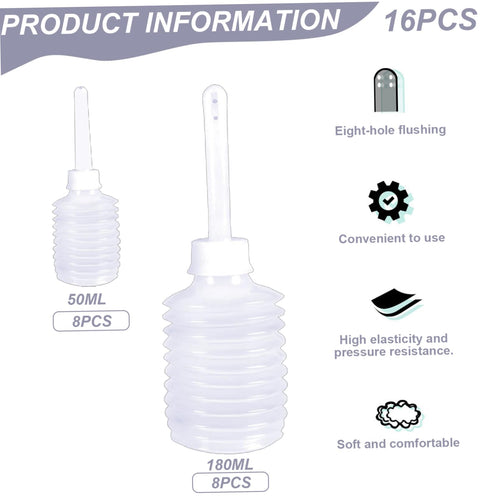 16Pcs 50ml/180ml Disposable Douche Bottles N269