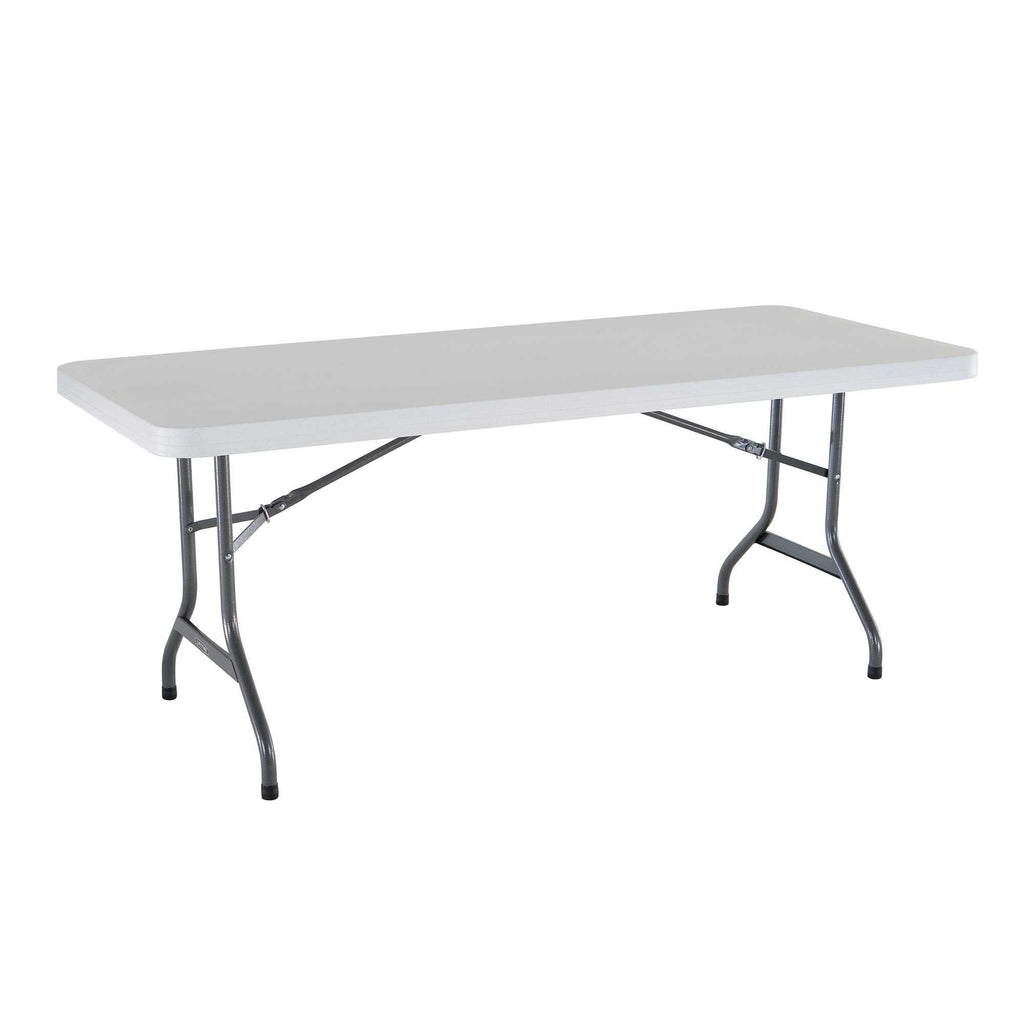 White 6 Feet Folding Utility Table Pack of 4 A687609
