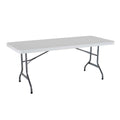 White 6 Feet Folding Utility Table Pack of 4 A687609