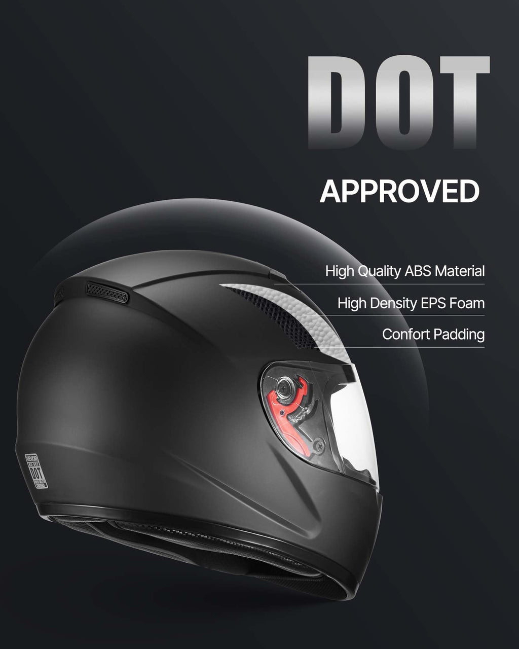Full Face Motorcycle Helmet DOT Approved Dual Visor Interchangeable Lens M4682