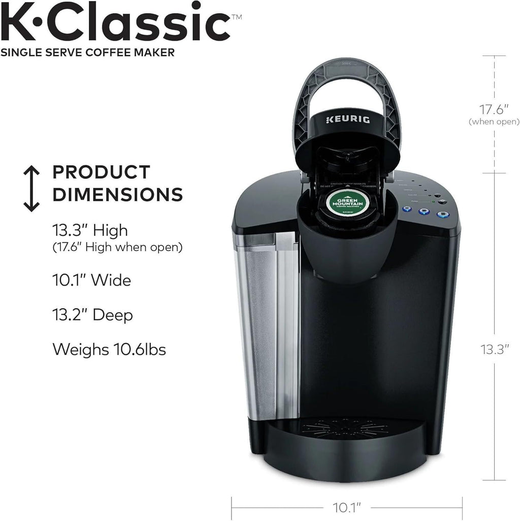 Single Serve K-Cup Pod Coffee Maker, 3 Brew Sizes, 48oz Removable Reservoir, Black Q3462