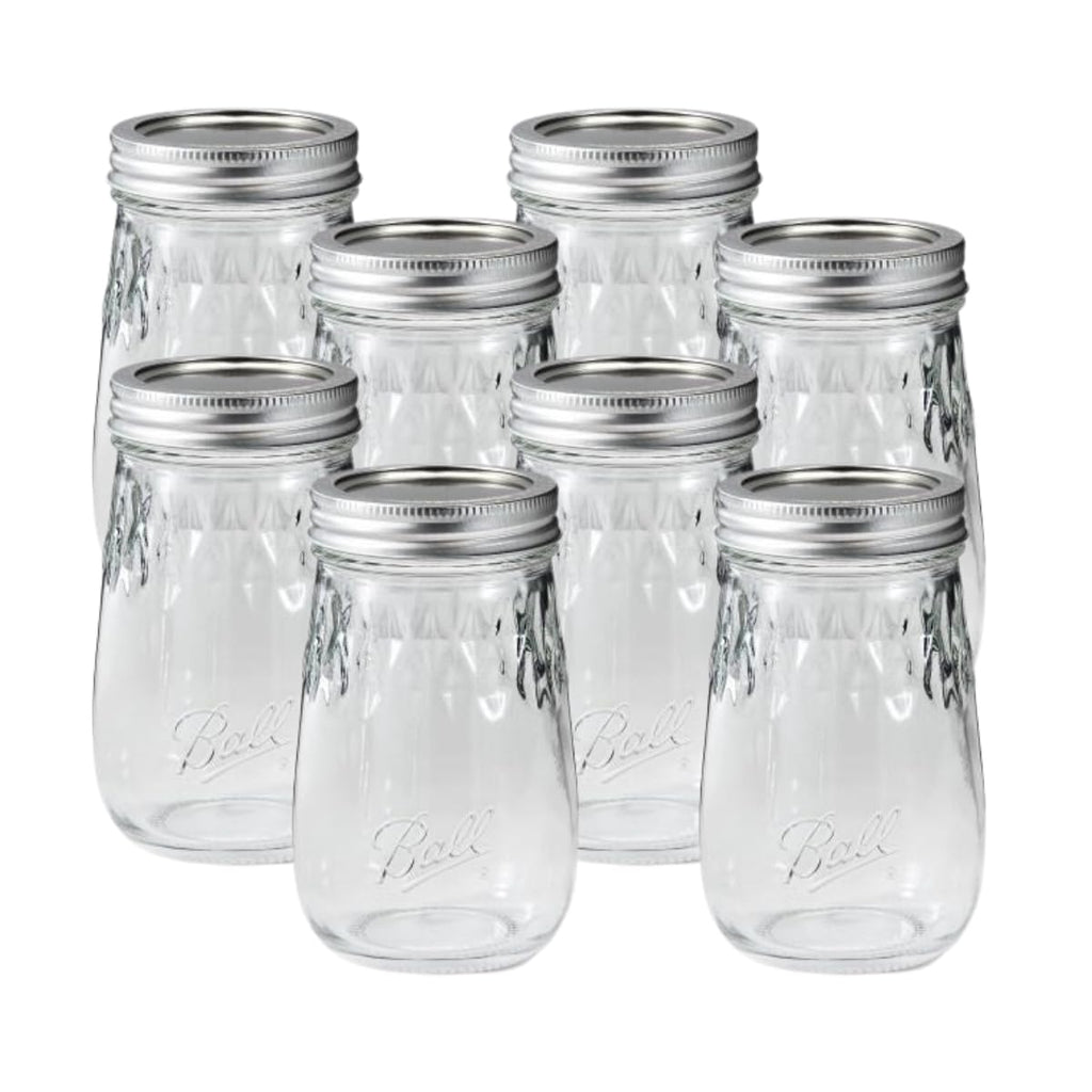 Glass Mason Jar Regular Mouth Pint Size 16 OZ Pack of 8 K43445