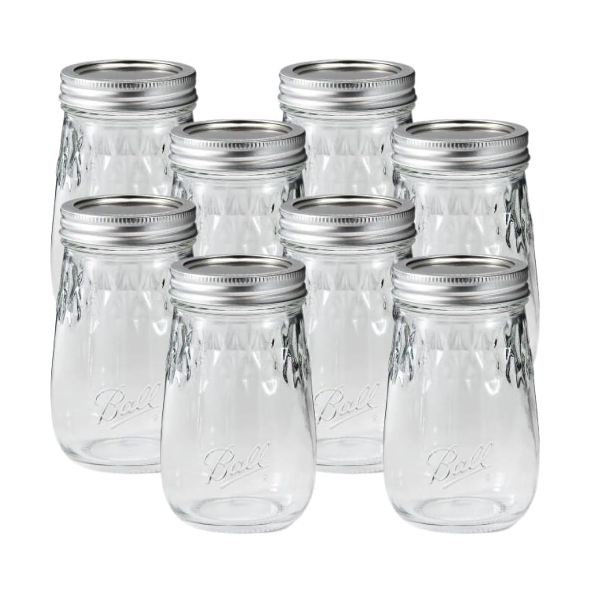 Glass Mason Jar Regular Mouth Pint Size 16 OZ Pack of 8 K43445