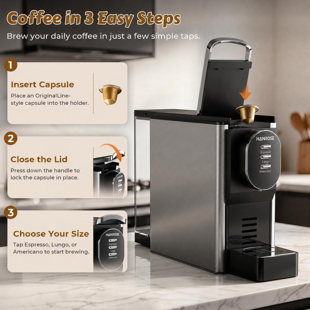 Stainless Steel 20 Bar Espresso Machine G516316