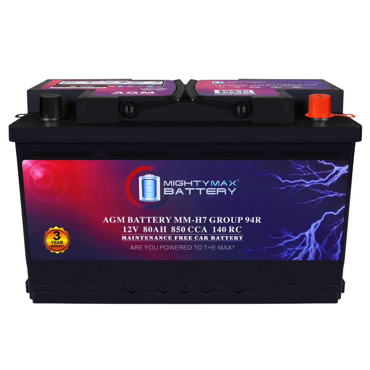 12V 80AH 850 CCA Replacement Battery O86277