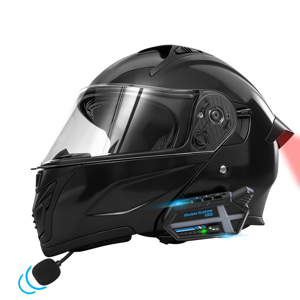 DOT Certified Flip-Up Dual Visor Bluetooth Modular Motorcycle Helmet D260