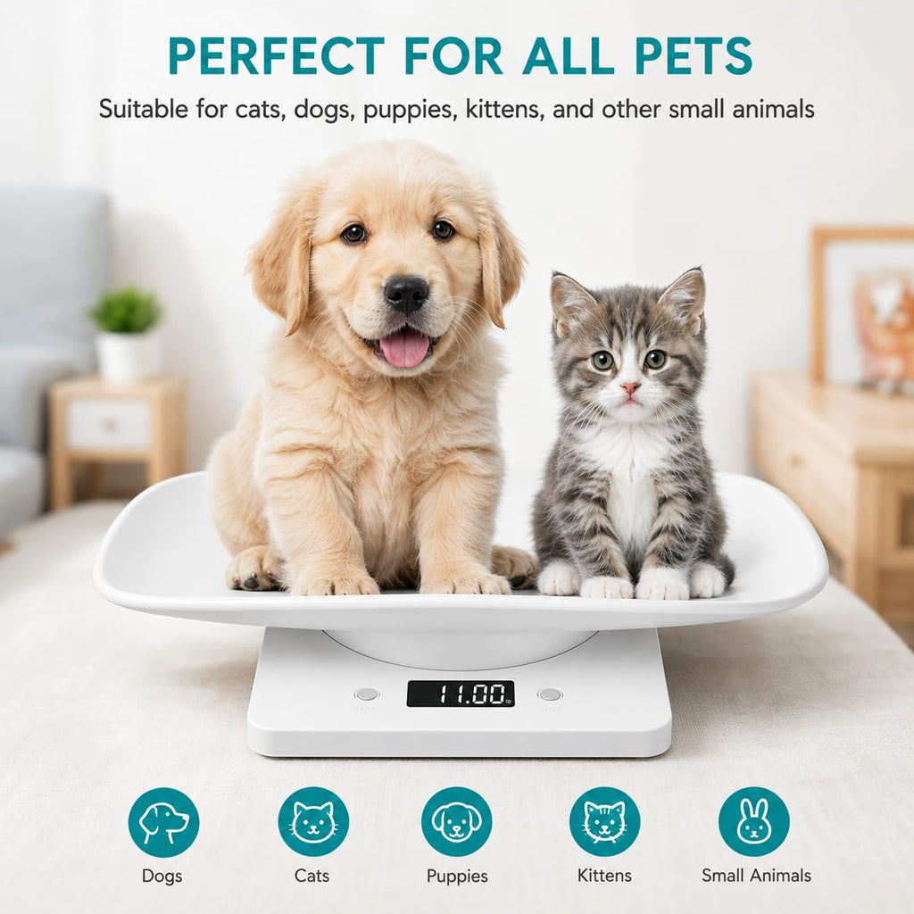 Digital Pet Scale with Removable Tray & Tape Measure W59709