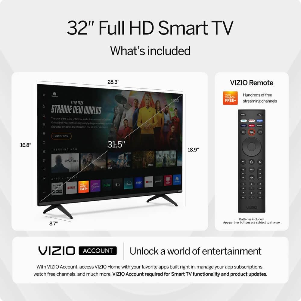 32 Inch Full Array LED Smart HD TV 720p W25059