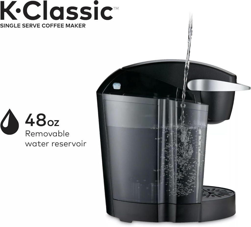 Single Serve K-Cup Pod Coffee Maker, 3 Brew Sizes, 48oz Removable Reservoir, Black Q3462