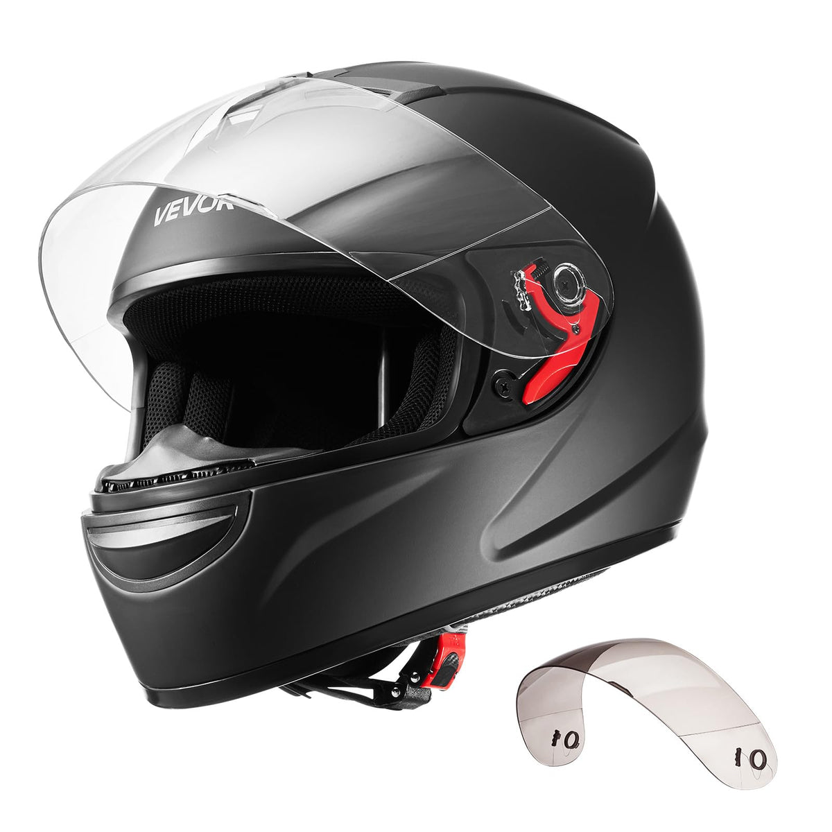 Full Face Motorcycle Helmet DOT Approved Dual Visor Interchangeable Lens M4682