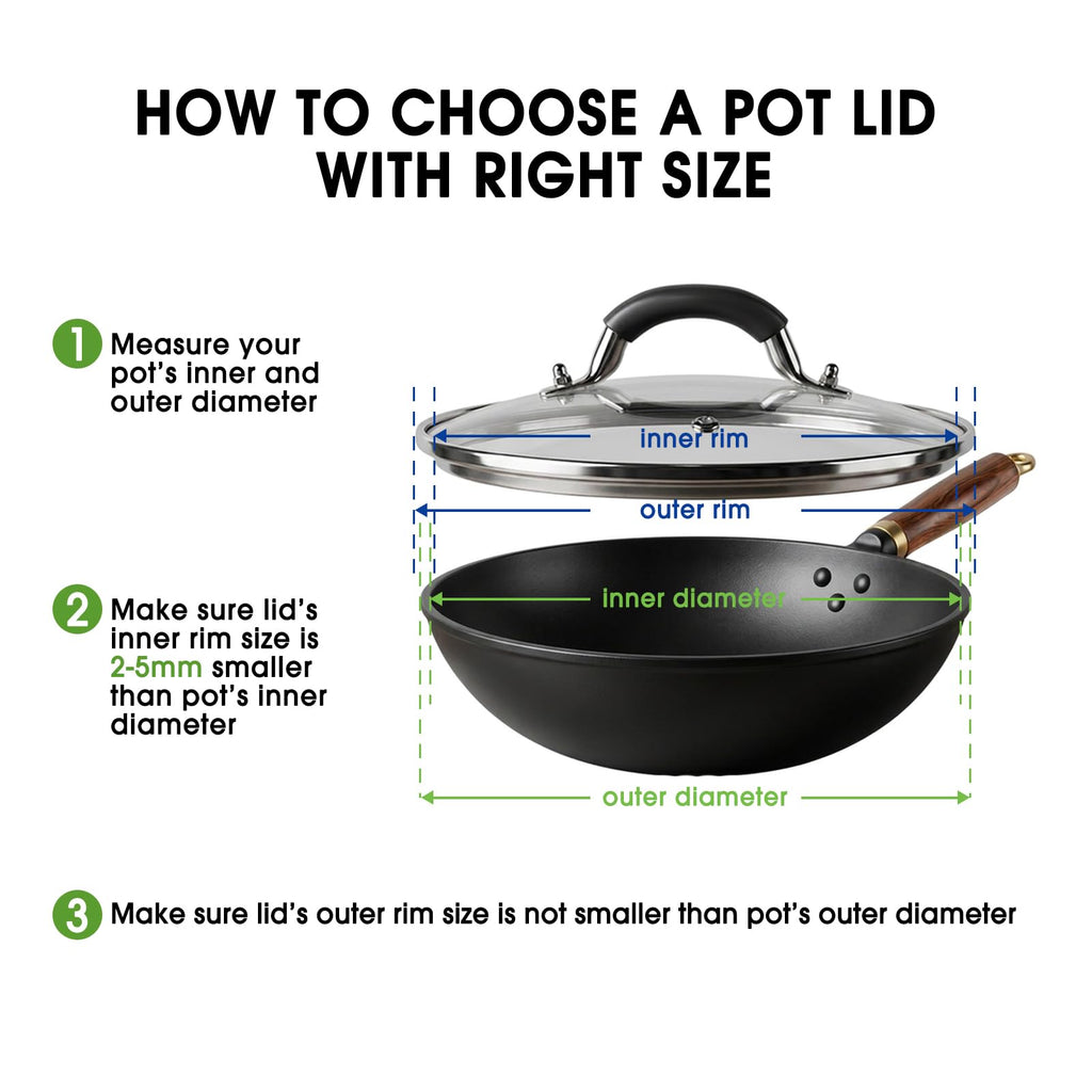 10 Inch Tempered Glass Lid with Silicone Handle O9064