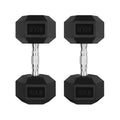 Rubber Coated Hex Dumbbell Set A72326