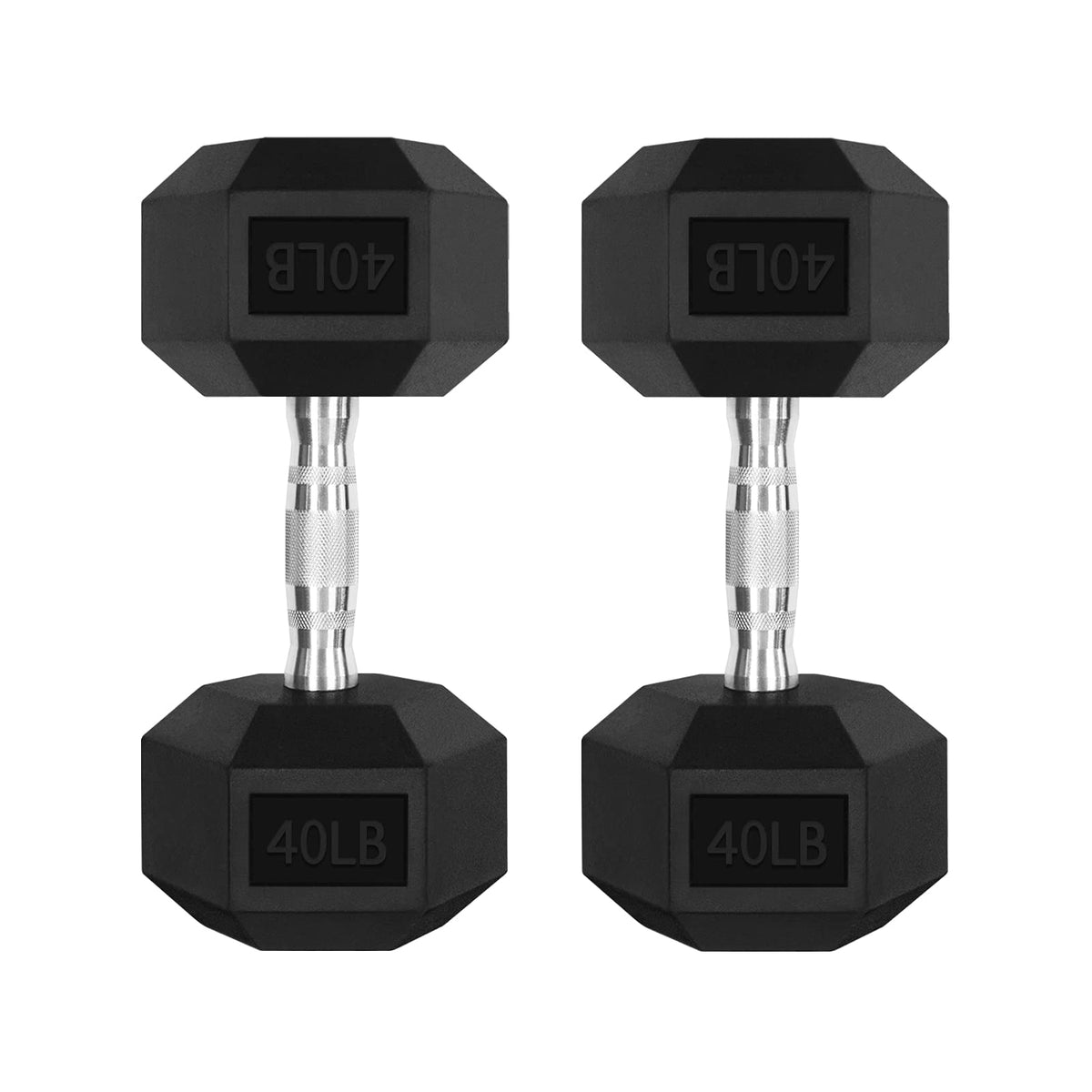 Rubber Coated Hex Dumbbell Set A72326
