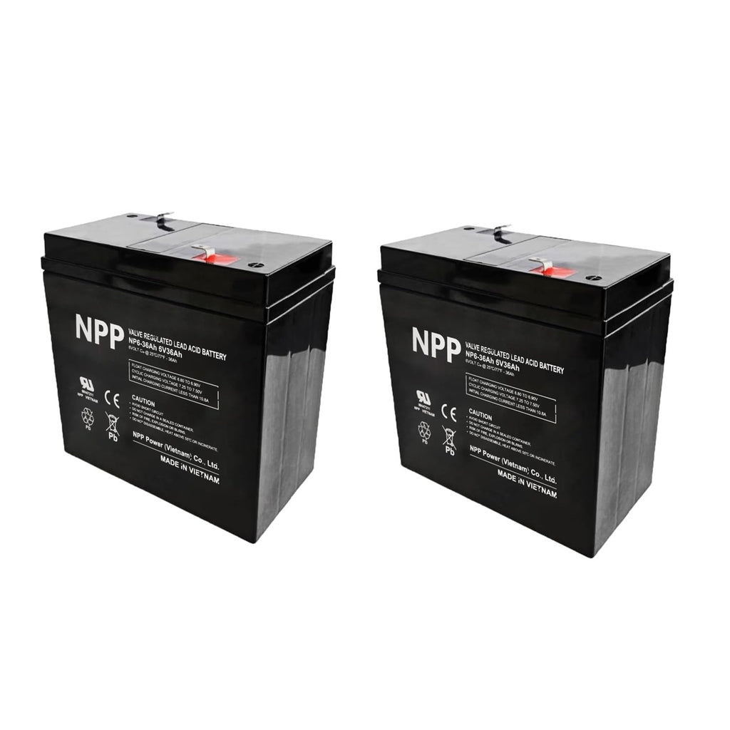 6V 36Ah Rechargeable Sealed Lead Acid Battery 4 Pcs J201