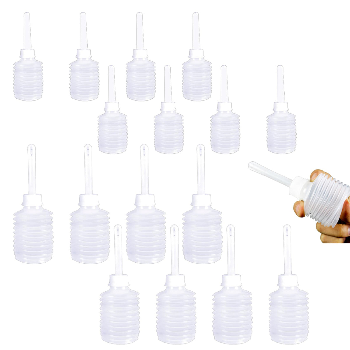 16Pcs 50ml/180ml Disposable Douche Bottles N269