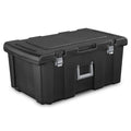 16 Gallon Black Plastic Storage Trunk with Wheels V823453