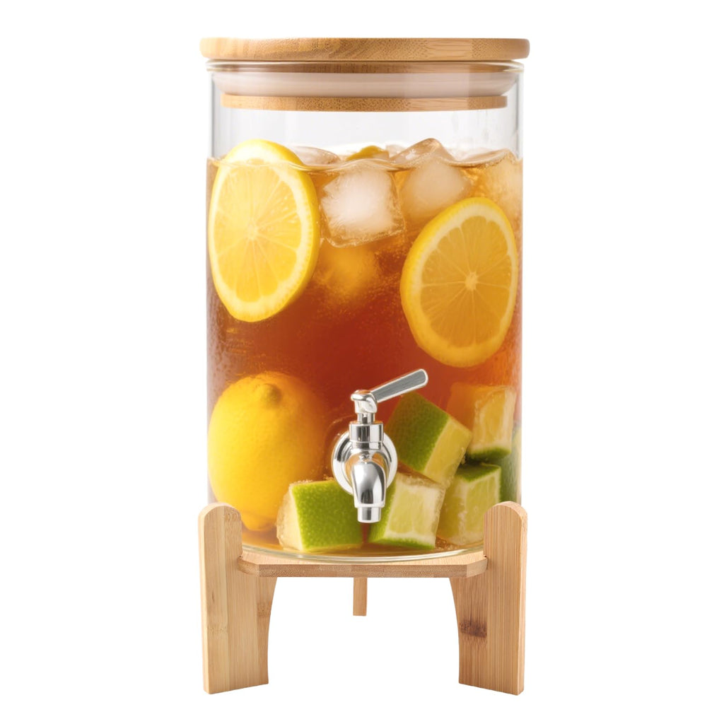 Wooden Drink Dispenser Stand and Water Jug Holder V483901