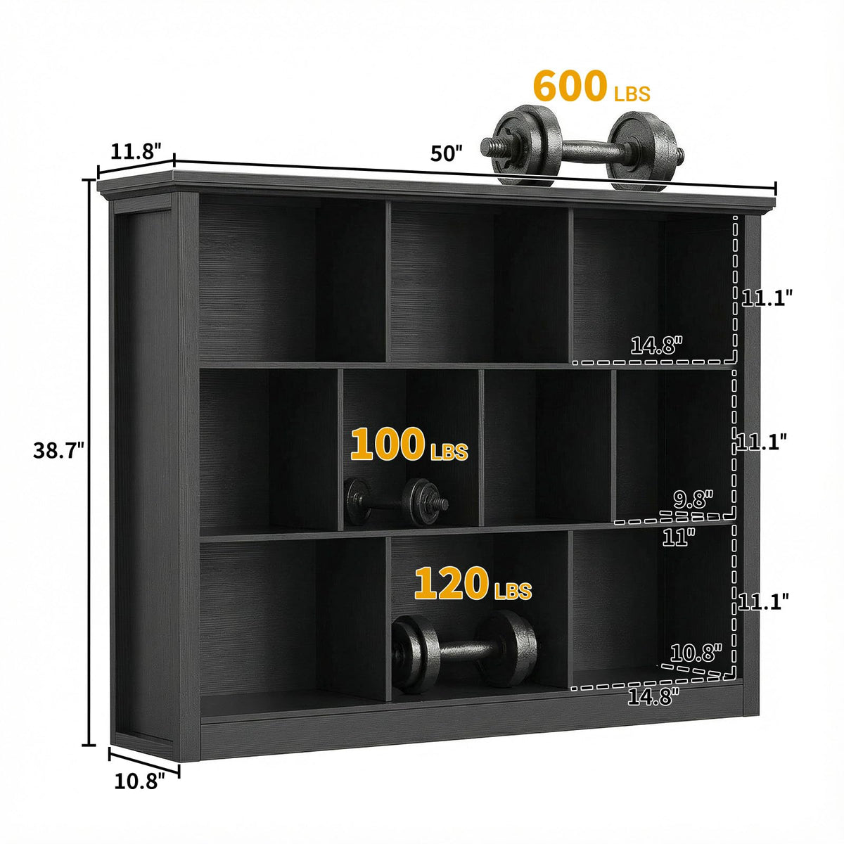 Black Cube Storage Shelf T326