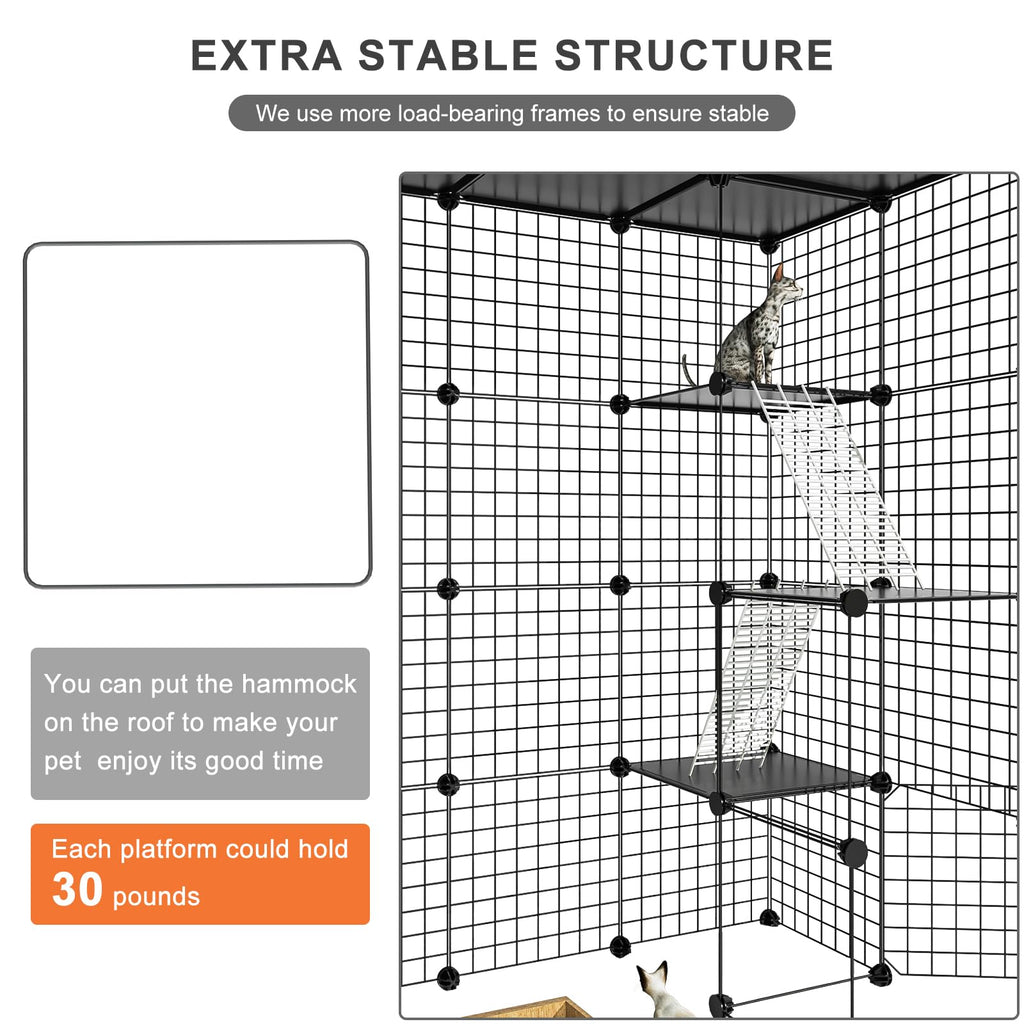 Large Detachable Metal Wire Cat Enclosure X9454