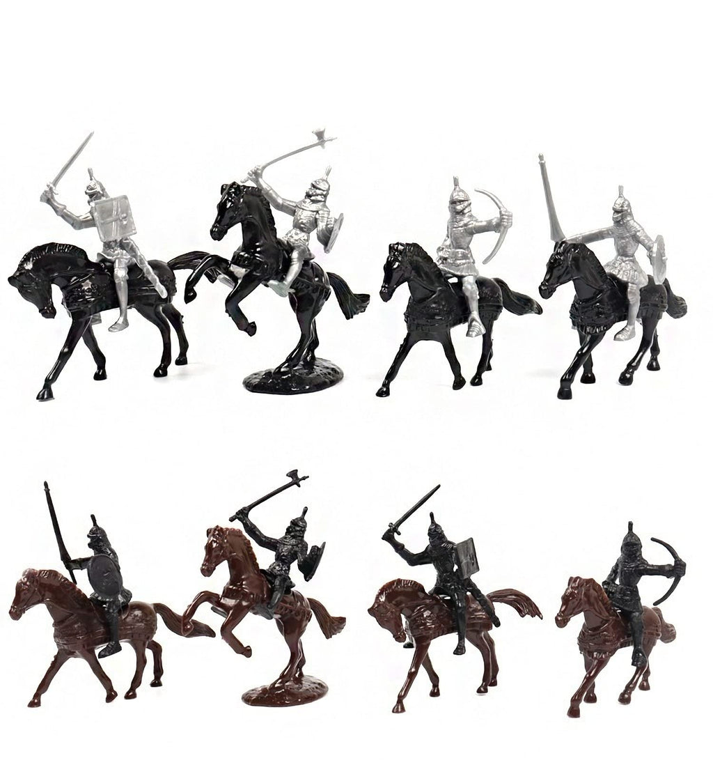 Medieval Knights Toy Soldier Cavalry Horses Set Y9250
