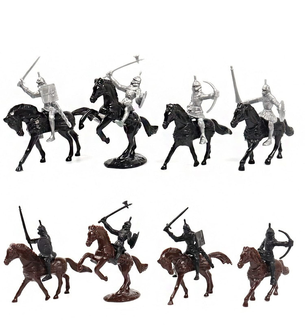 Medieval Knights Toy Soldier Cavalry Horses Set Y9250