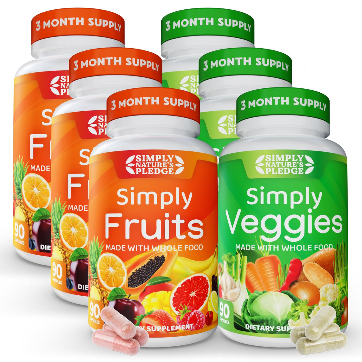 Fruits & Vegetables Supplement, 540 Capsules, 6-Pack I728568