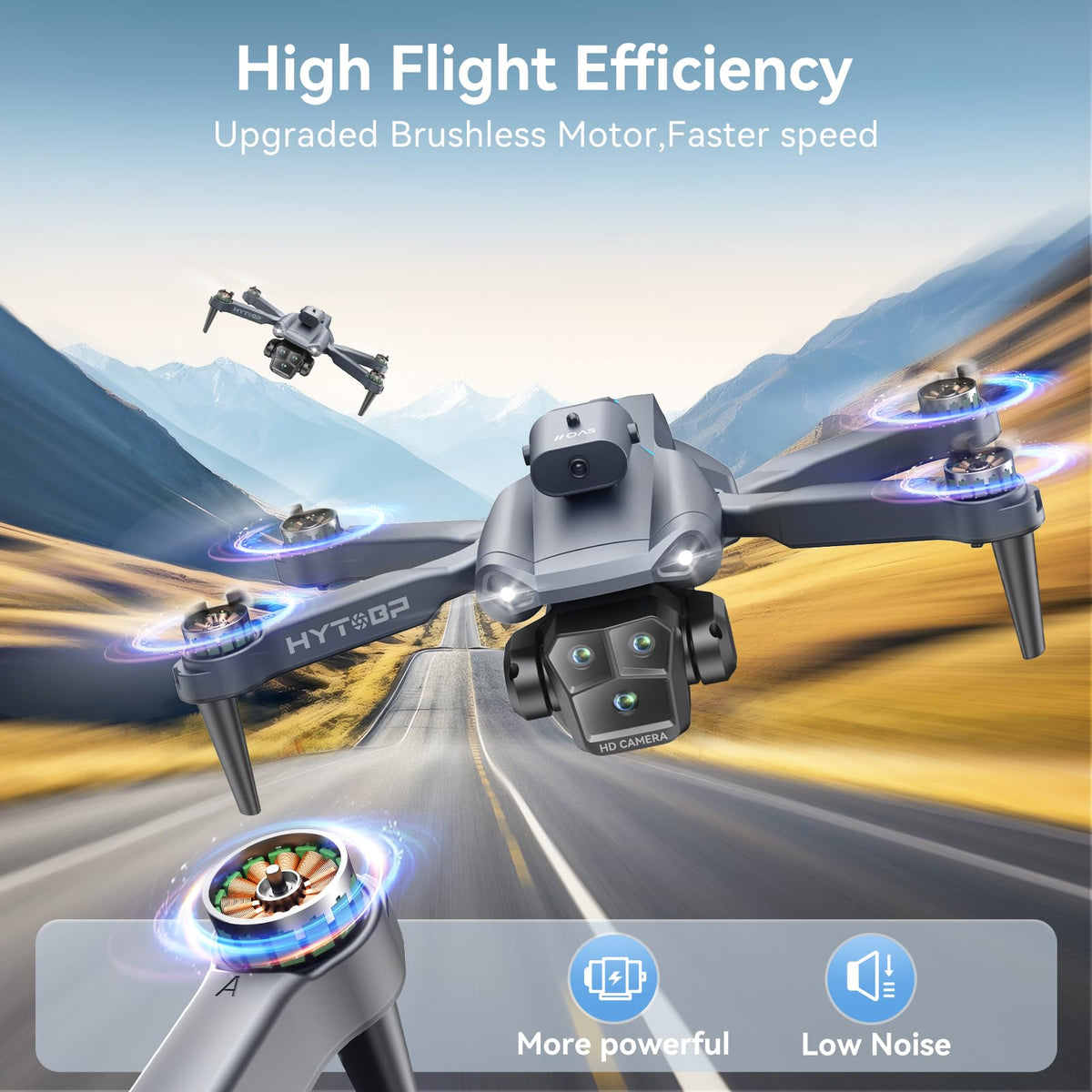 Foldable Mini Drone with Camera 1080P, 3 Batteries I480