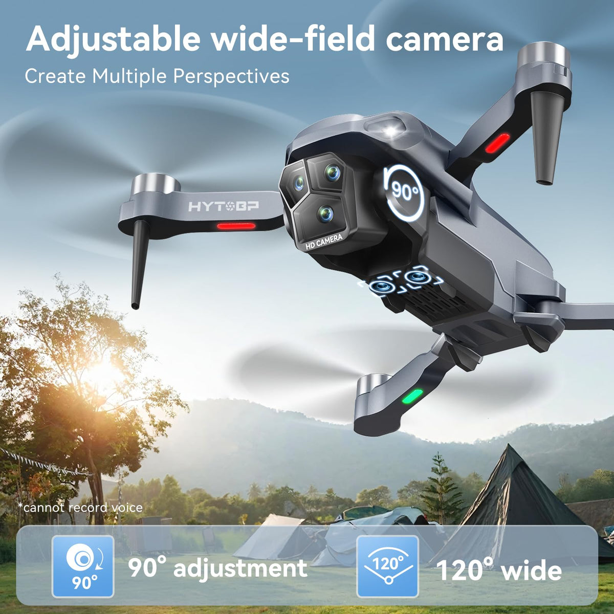Foldable Mini Drone with Camera 1080P, 3 Batteries I480