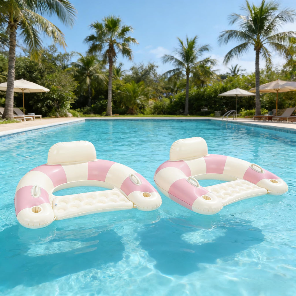 Inflatable Pool Float Chair with Cup Holders M6732