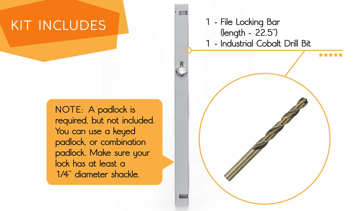 Locking Bar 2 Drawer File Cabinet X82773