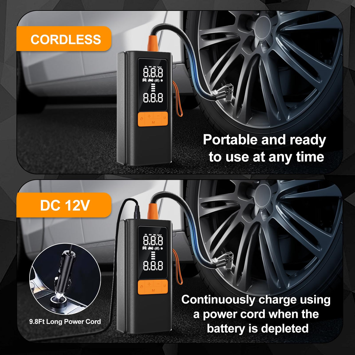 Portable Air Compressor 150 PSI with Digital Pressure Gauge N92246