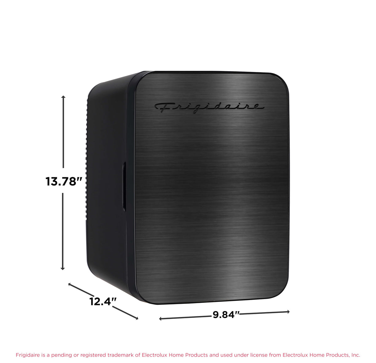 10L Brushed Black Stainless Mini Personal Fridge Cooler B986375