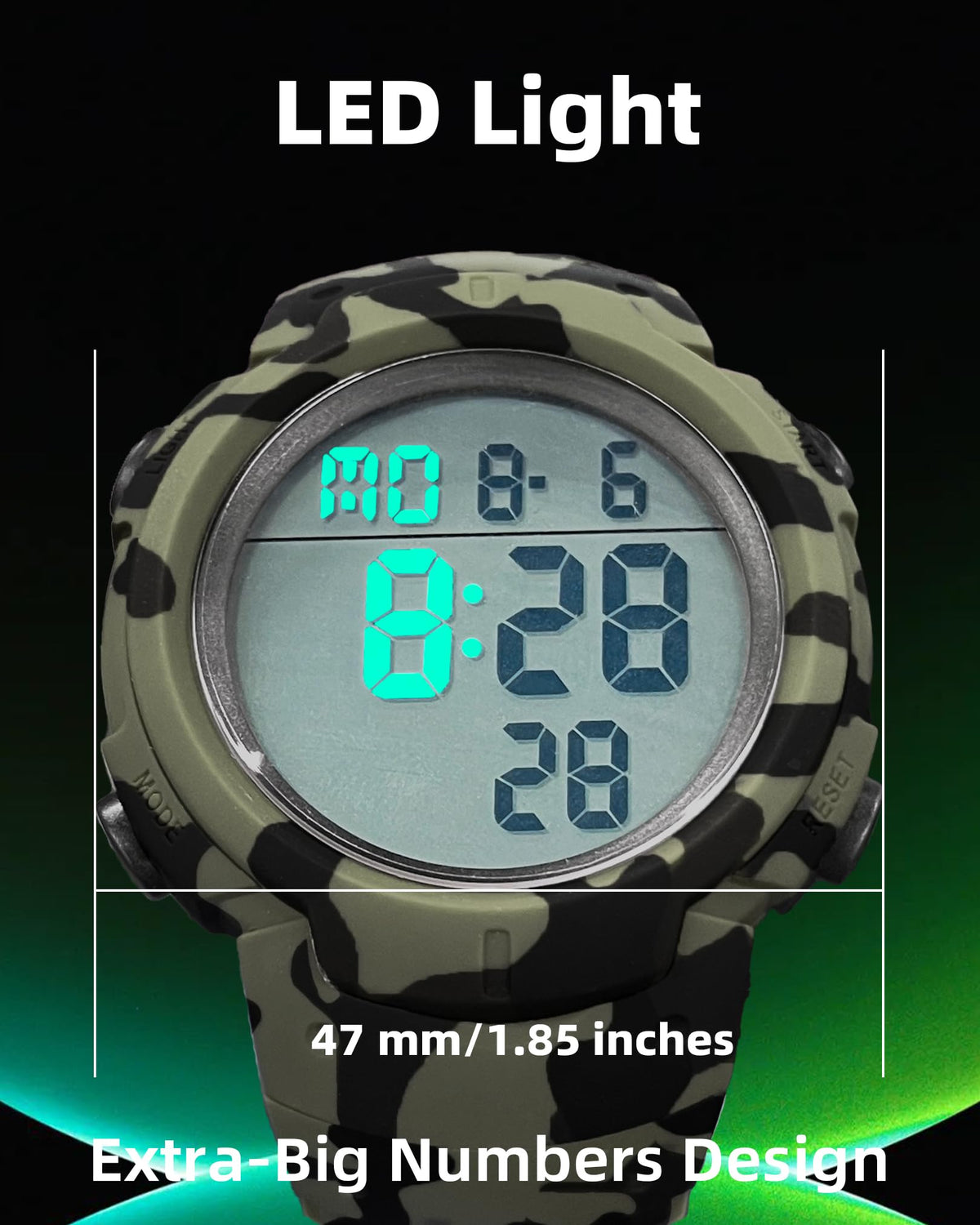 Digital Watch Mens Waterproof Sport Wristwatch G7891