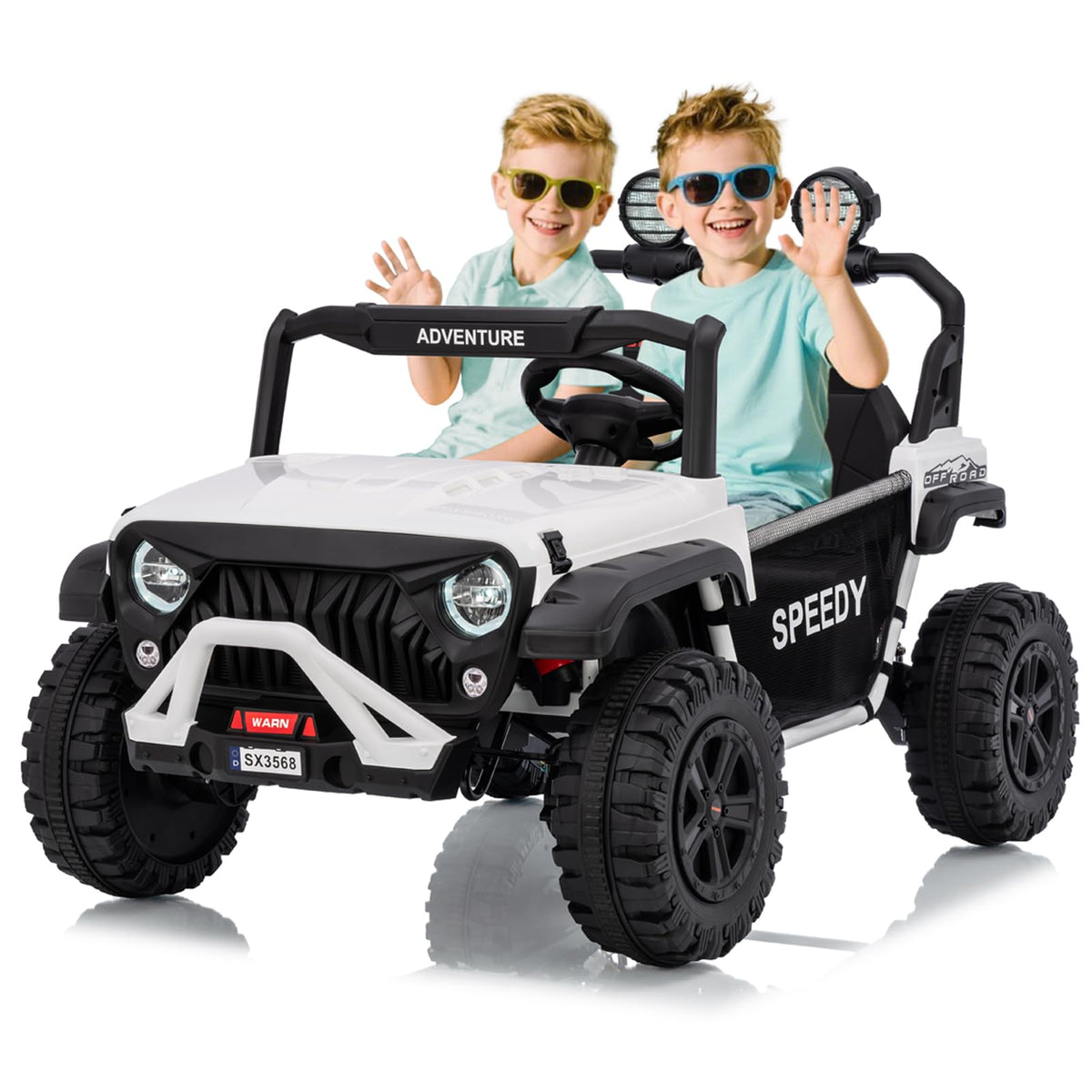24V 4WD Electric Car 2 Seater UTV with Remote Control Y483031