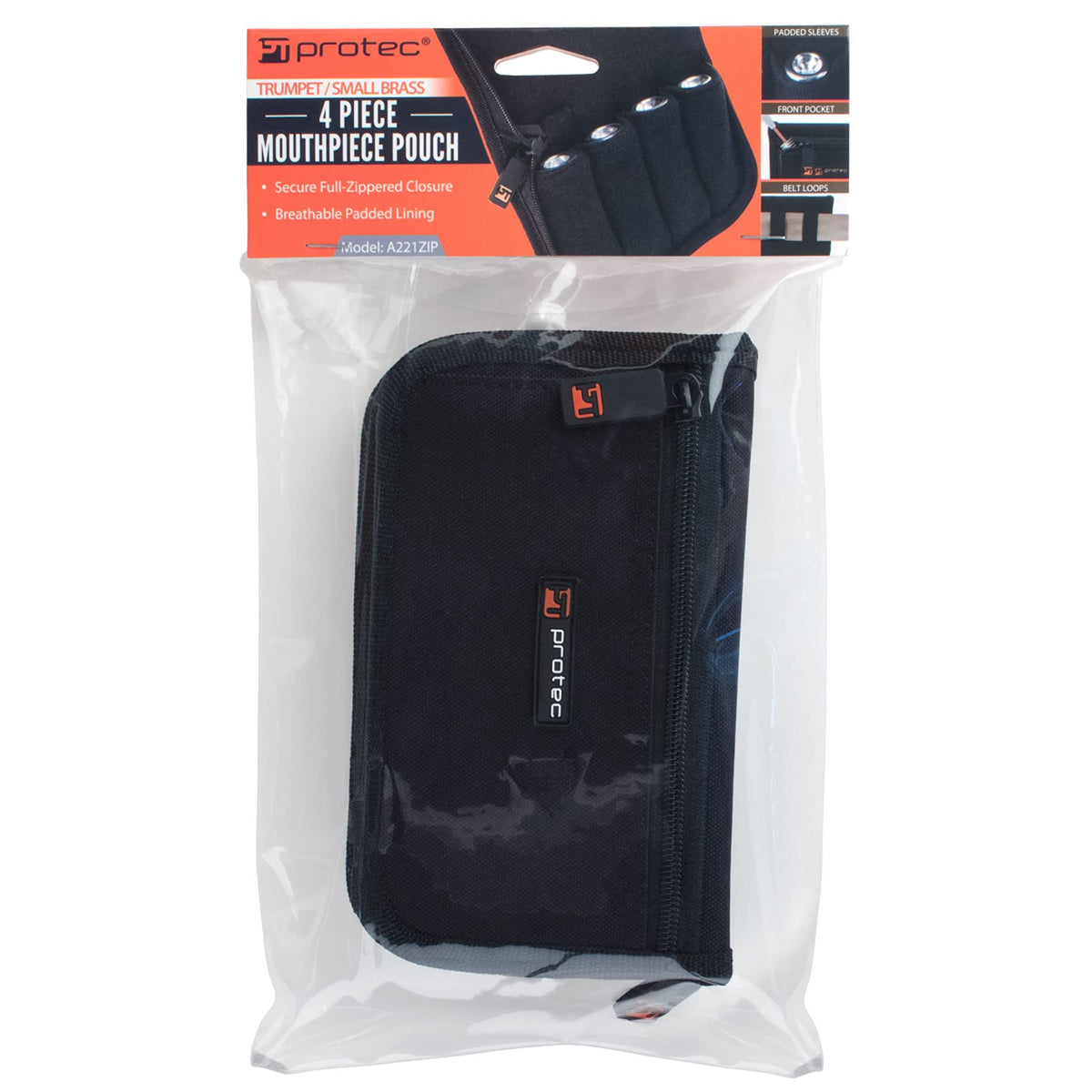 Nylon Trumpet Mouthpiece Pouch with Zipper Closure D274161