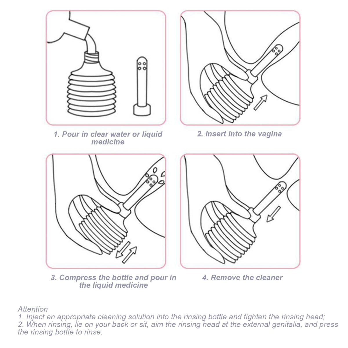16Pcs 50ml/180ml Disposable Douche Bottles N269